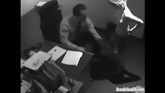 A Blonde Secretary Gives A Blowjob To Her Boss'S Big Penis