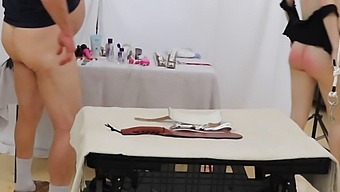 Viva Athena And Candy White In Bondage: Intense Spanking, Deepthroat Blowjobs, And Facial Finale