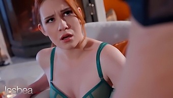Redhead Lesbians Arian Joy And Her Partner Engage In Strapon Play Followed By Scissoring Climax