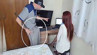 Housewife Receives Computer Repair From Horny Technician