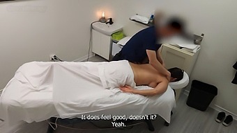 Emma Returns For Another Session With Her Masseur, A Seductive Milf With Ample Breasts And A Curvy Rear End!