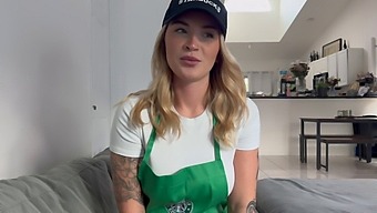 Steamy Scene Of A Barista Cheating On Her Boyfriend With A Customer.