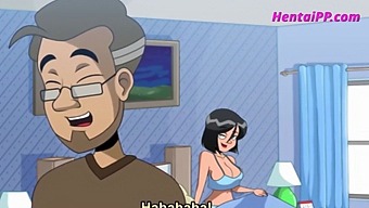 Stepson Gets Help From His Busty Mommy With An Uncensored Cartoon Porn.